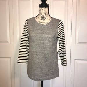 NWT J. Crew Striped Grey Shirt